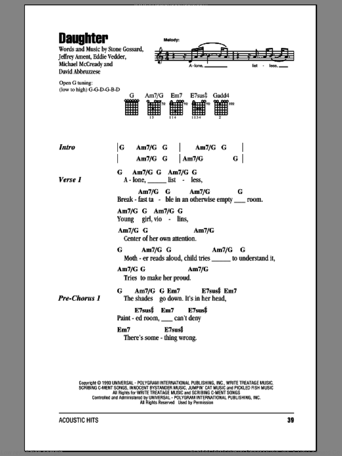 Jam Daughter Sheet Music For Guitar Chords Pdf