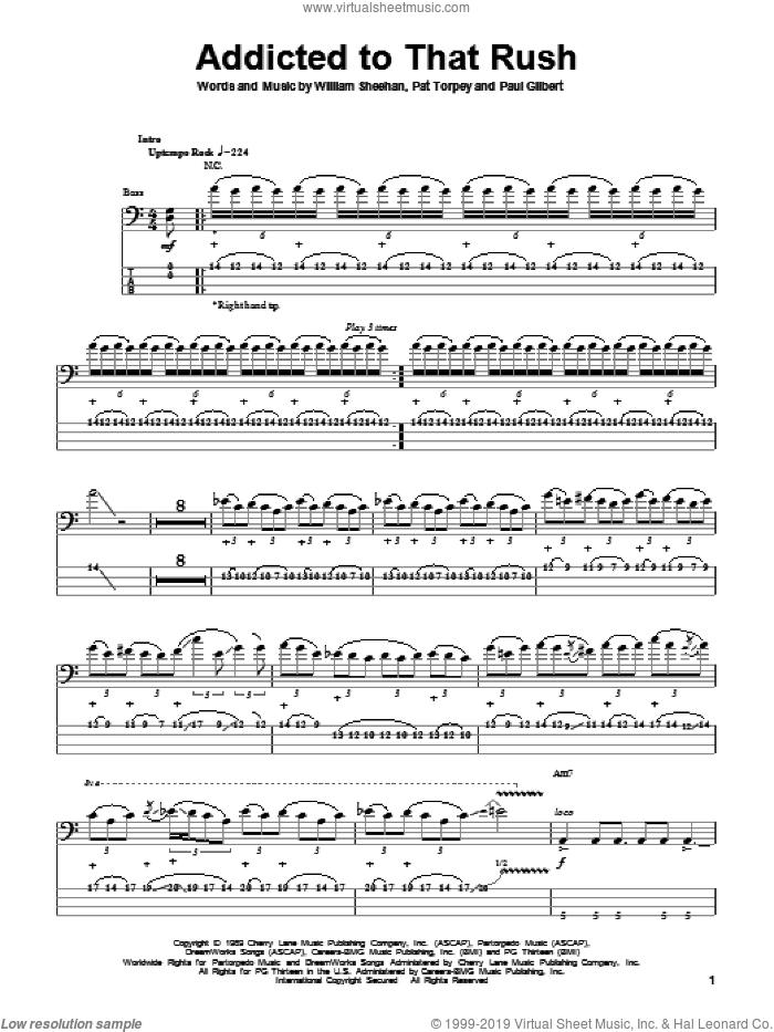Big Addicted To That Rush Sheet Music For Bass Tablature Bass Guitar
