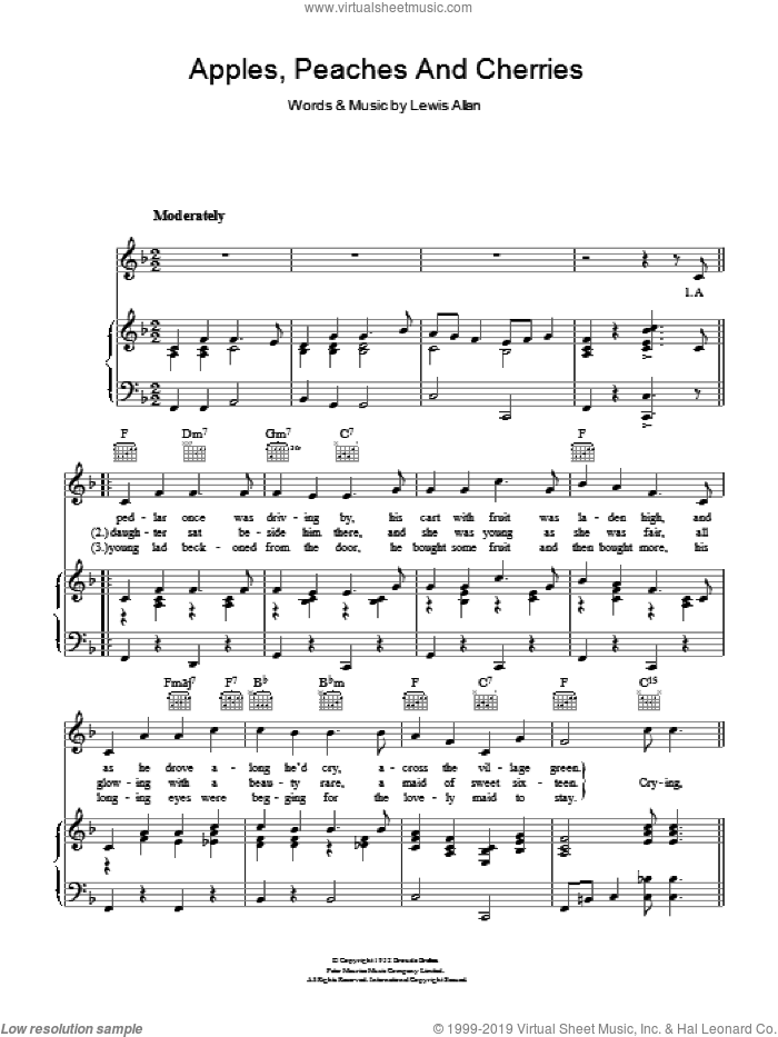 Peaches - Piano, Vocal, Guitar - Digital Sheet Music