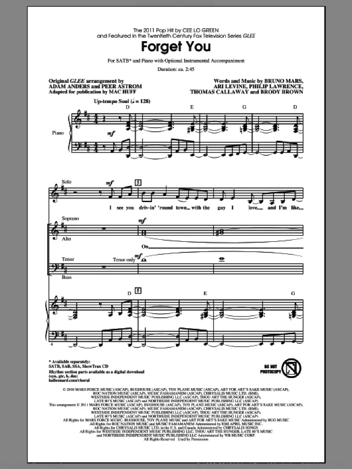 Count On Me (arr. Amphibia Cultural Legacy) Sheet Music, Bruno Mars