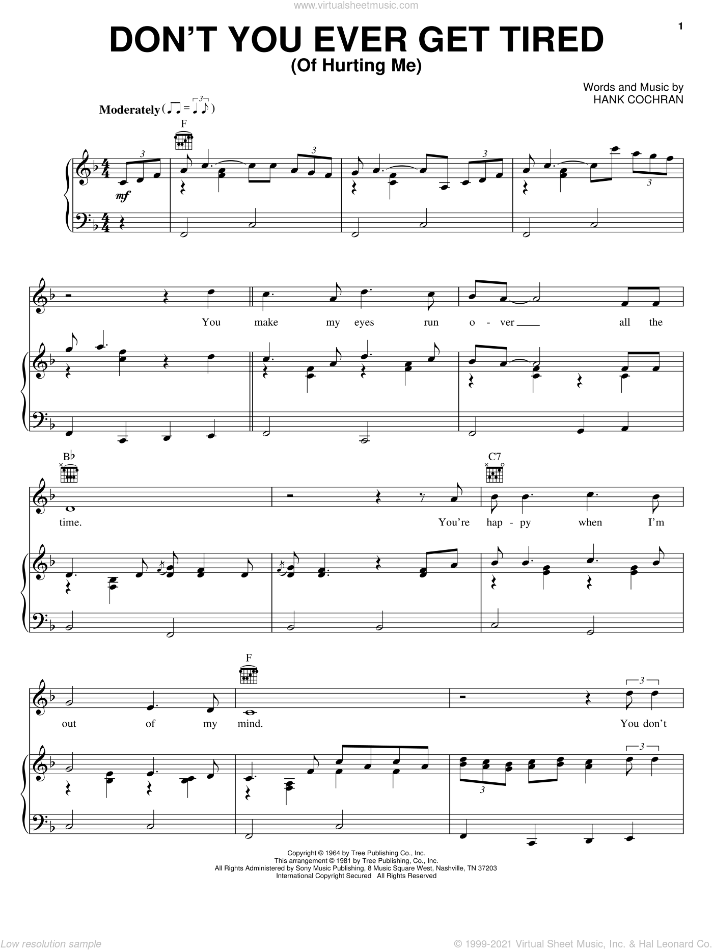 Don t you ever get tired of hurting me chords Nelson Don T You Ever Get Tired Of Hurting Me Sheet Music For Voice Piano Or Guitar