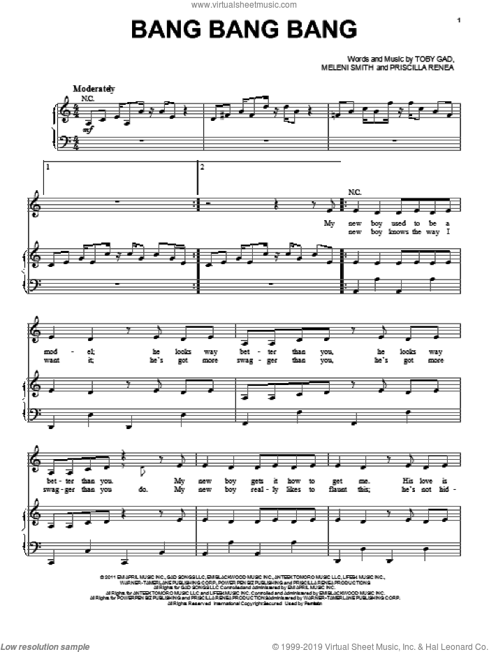 Gomez - Bang Bang Bang sheet music for voice, piano or guitar