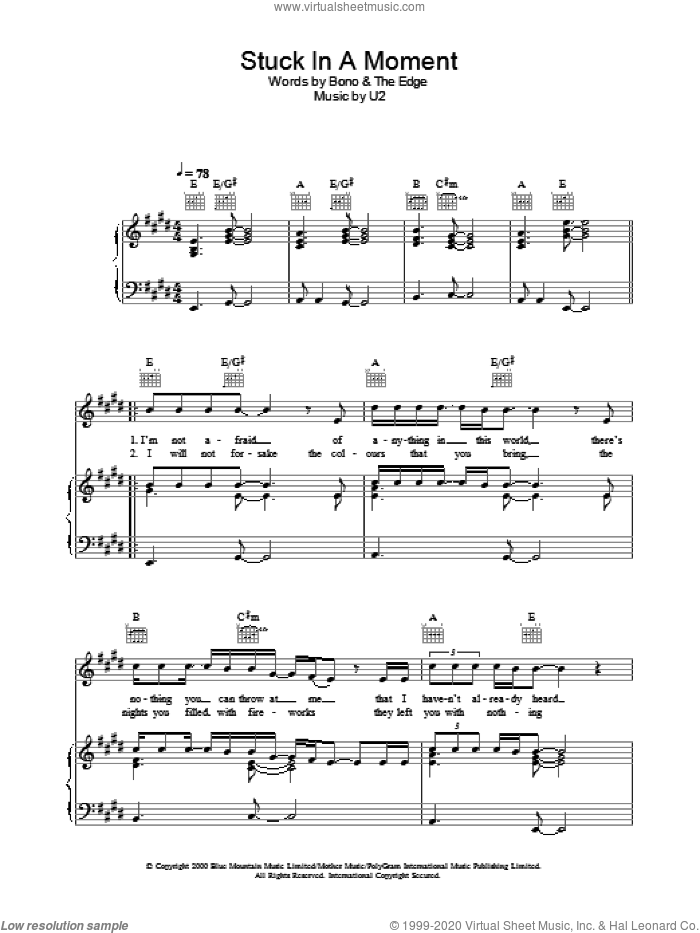 Stuck On You sheet music for guitar (chords) (PDF) v2