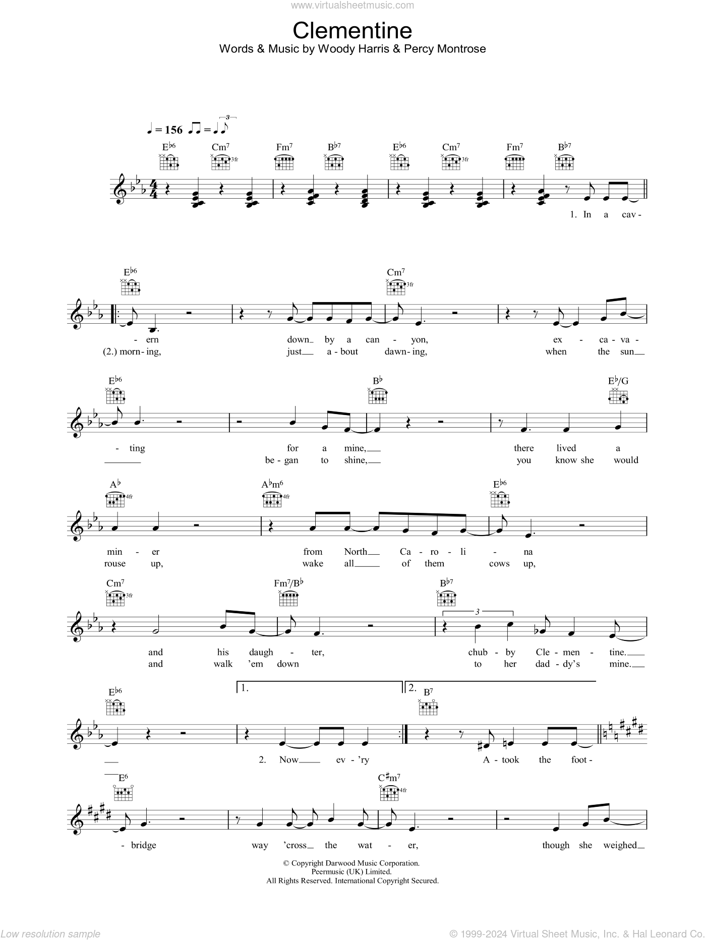 CLEMENTINE Sheet music