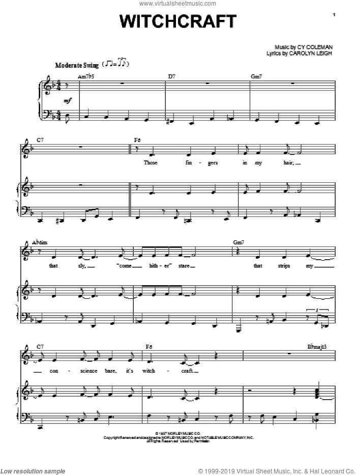 Landau Eugene Murphy, Jr.: Witchcraft sheet music for voice, piano or ...