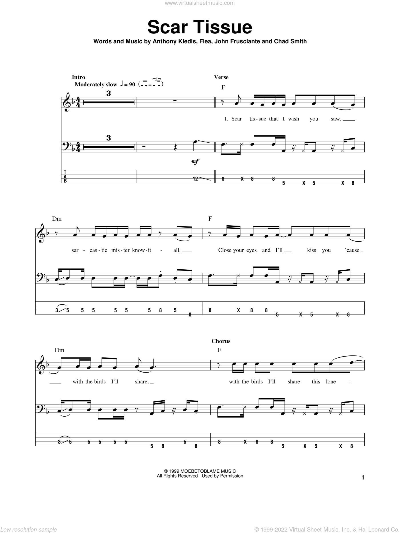 Scar Tissue by Red Hot Chili Peppers - Guitar Lead Sheet - Guitar ...