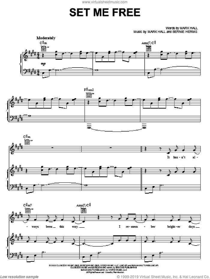 Casting Crowns: Set Me Free sheet music for voice, piano or guitar