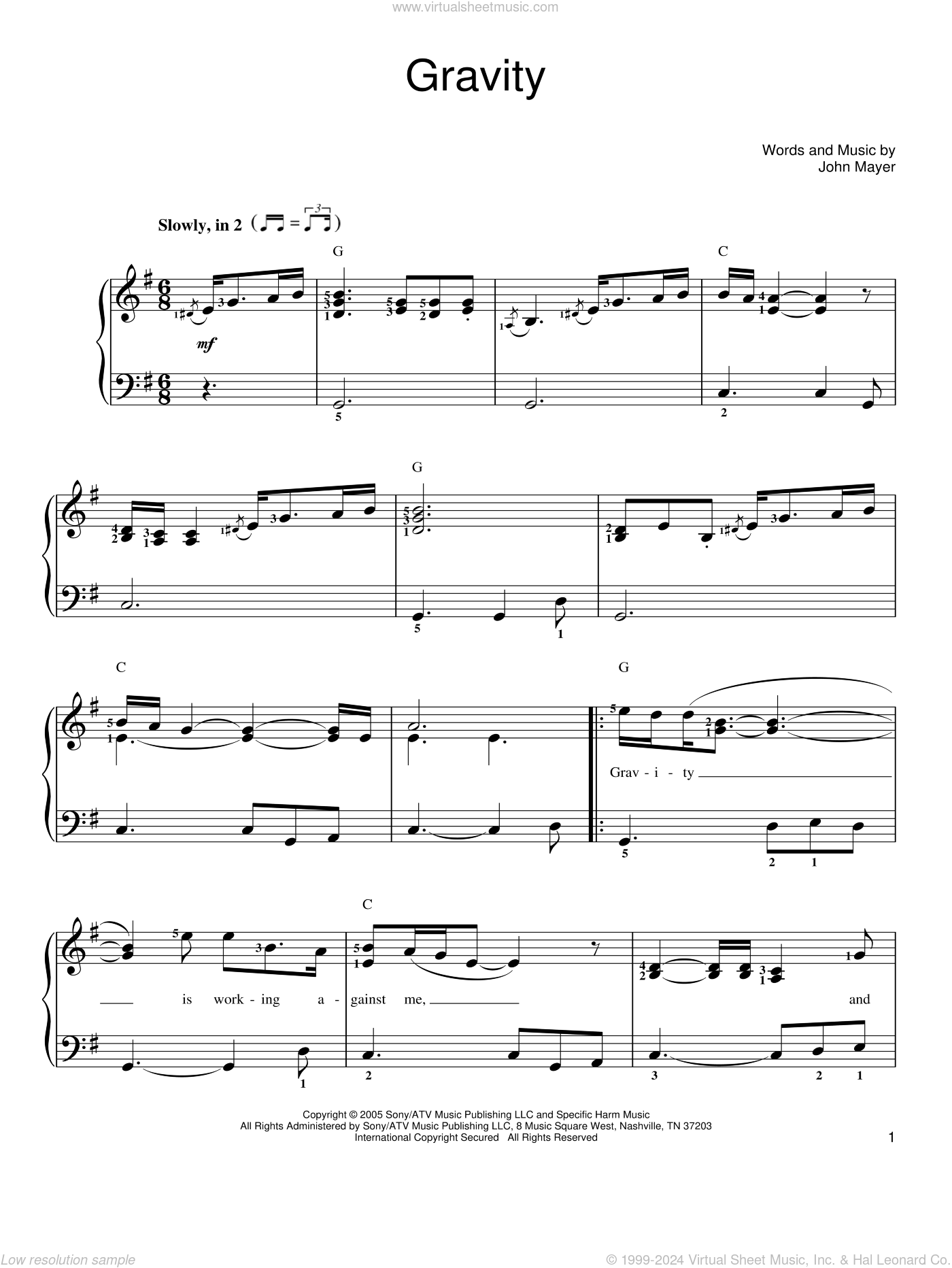 gravity sheet piano mayer higher resolution solo interactive john score display pdf hl