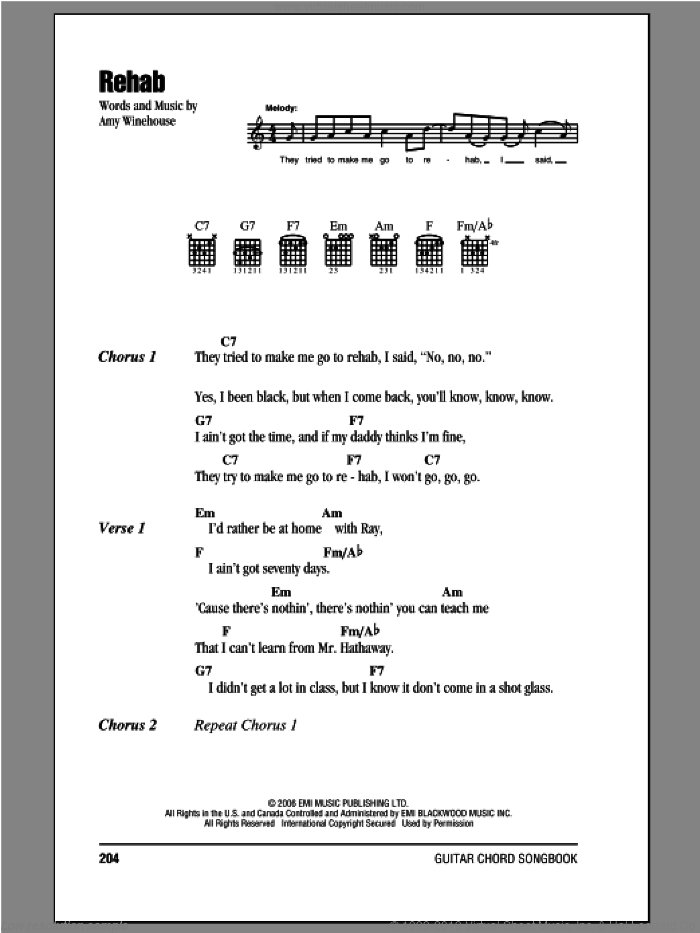 Back to Black Tab by Amy Winehouse (Guitar Pro) - Guitar &