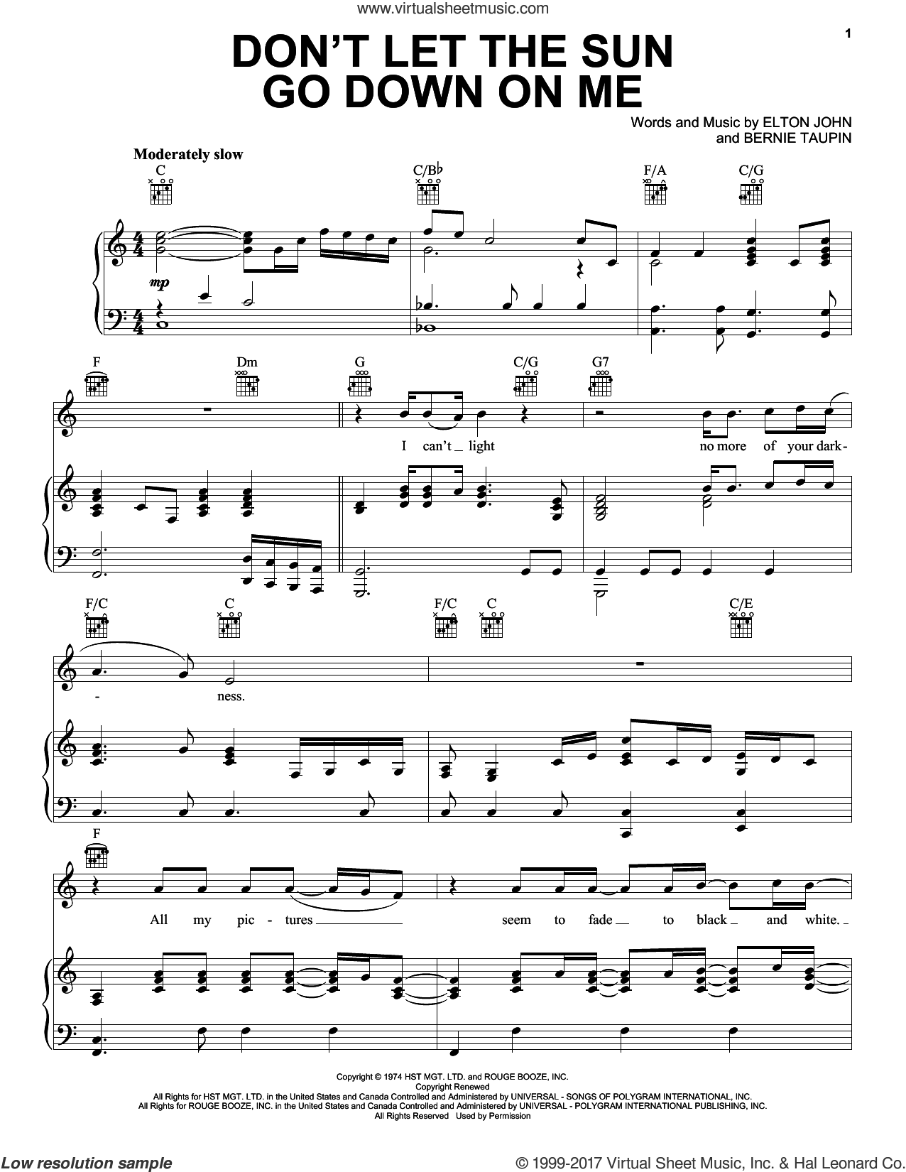 Sacrifice Sheet Music, Elton John, Guitar Chords/Lyrics