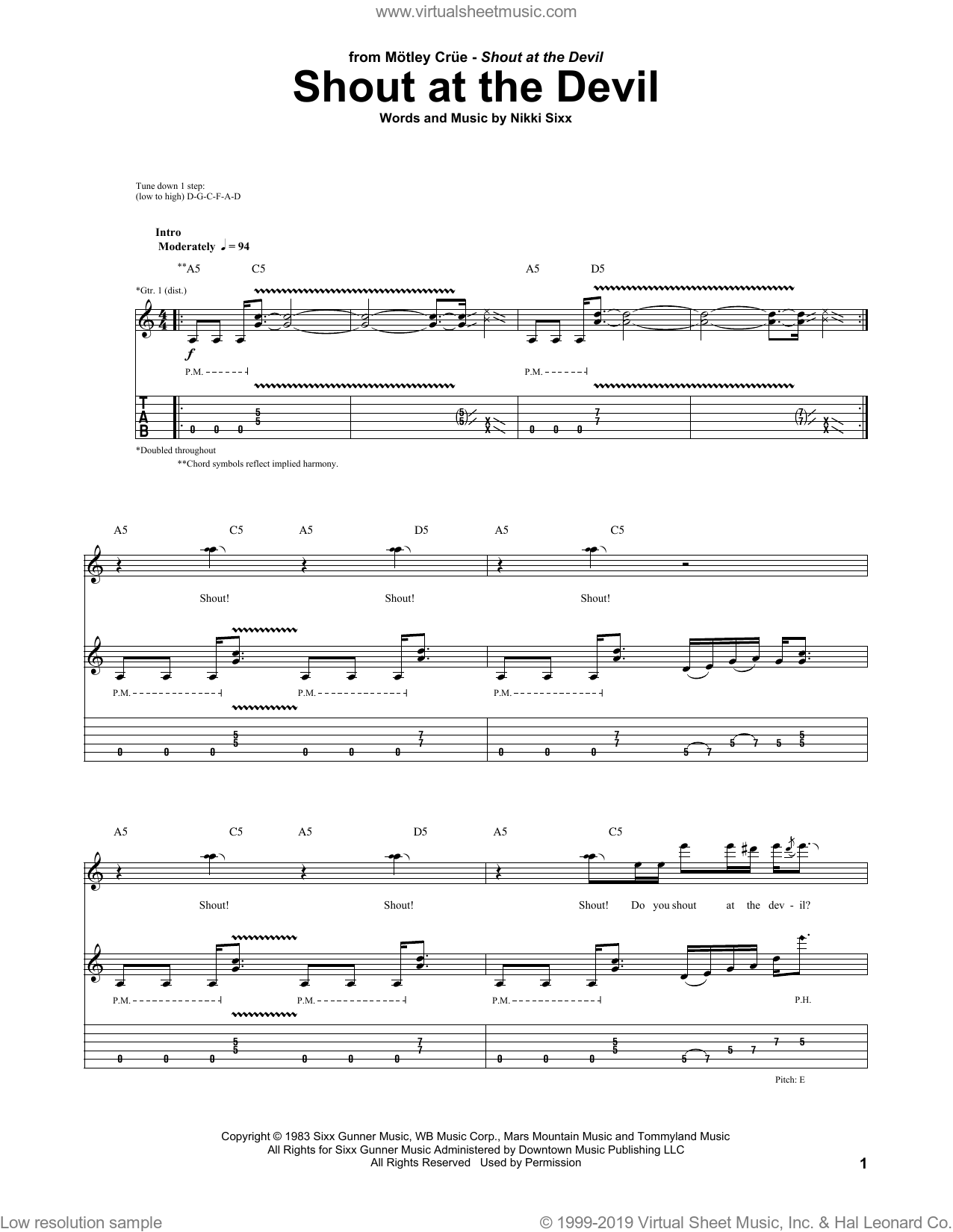 MOTLEY CRUE - COMPLETE (45 SONGS) - GUITAR TAB (ELECTRONIC