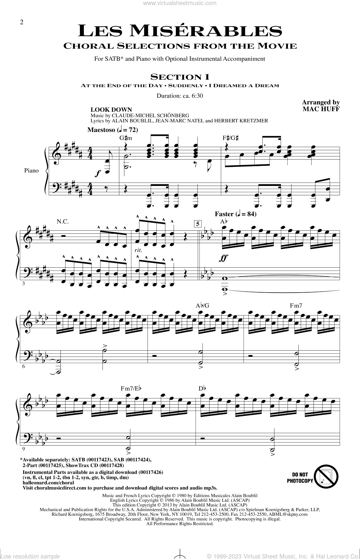 Les Miserables (Choral Selections From The Movie) (arr. Mac Huff