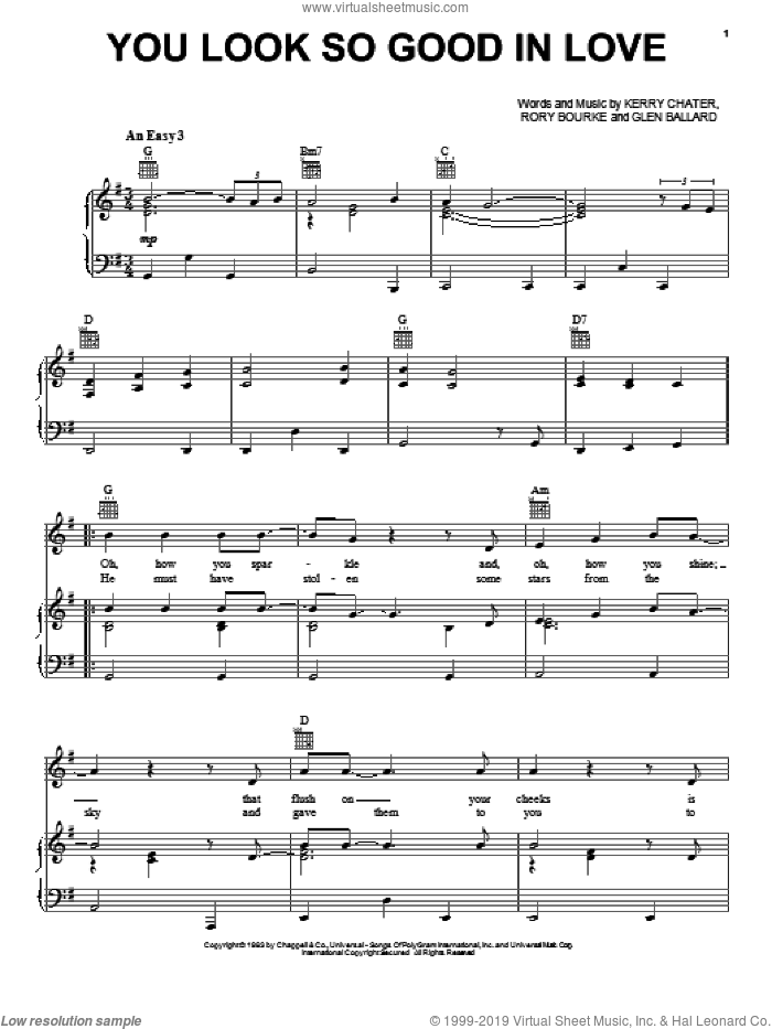 You Look So Good In Love sheet music for voice, piano or guitar