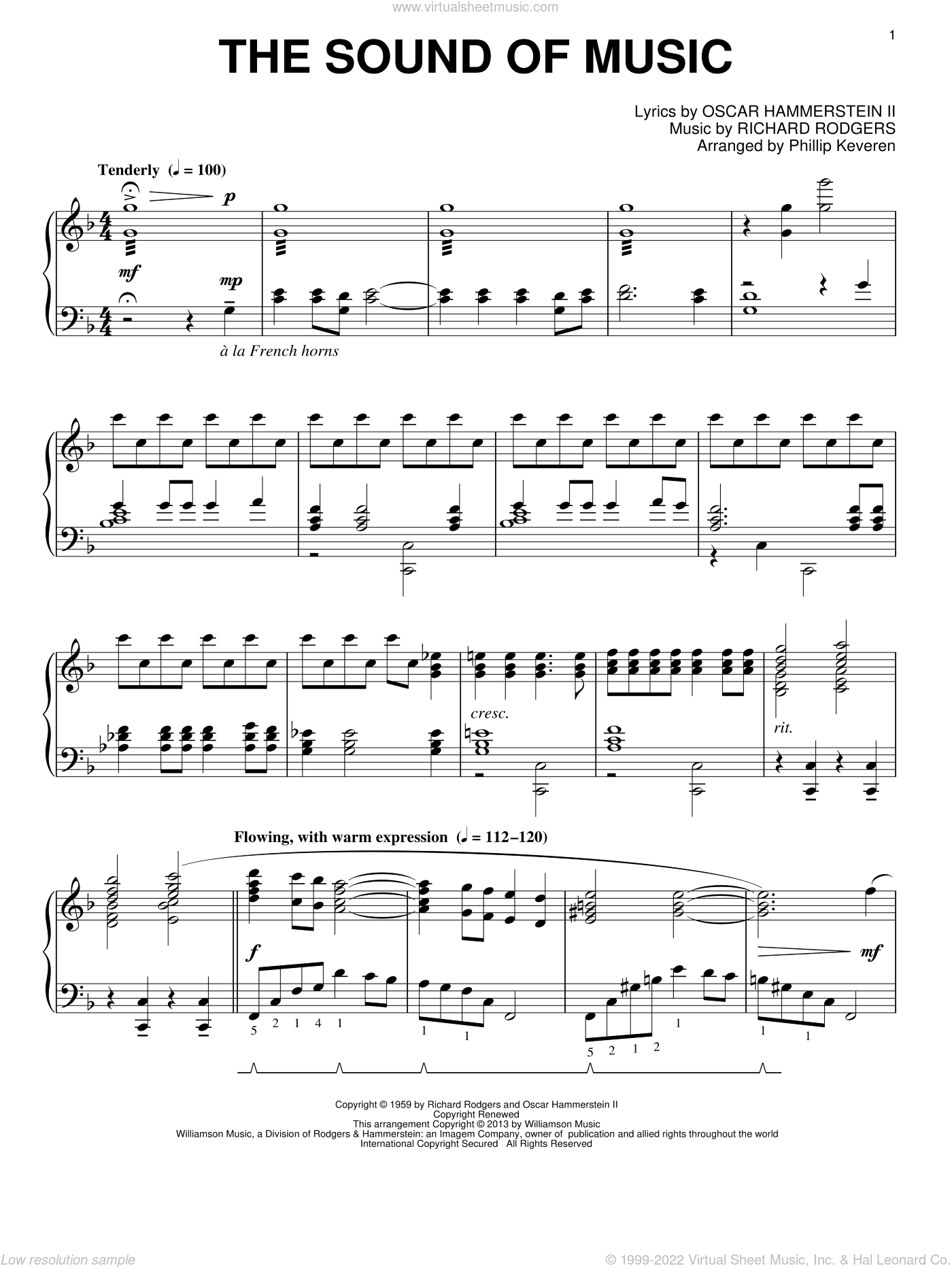 Keveren - The Sound Of Music sheet music for piano solo [PDF]