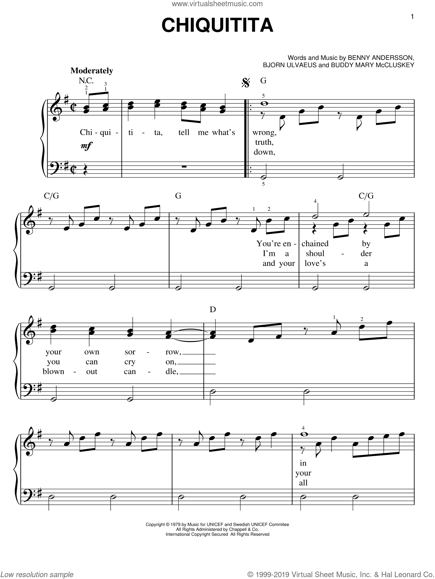 Abba Chiquitita Easy Sheet Music For Piano Solo Pdf Play chiquitita chords using simple video lessons. abba chiquitita easy sheet music for piano solo pdf
