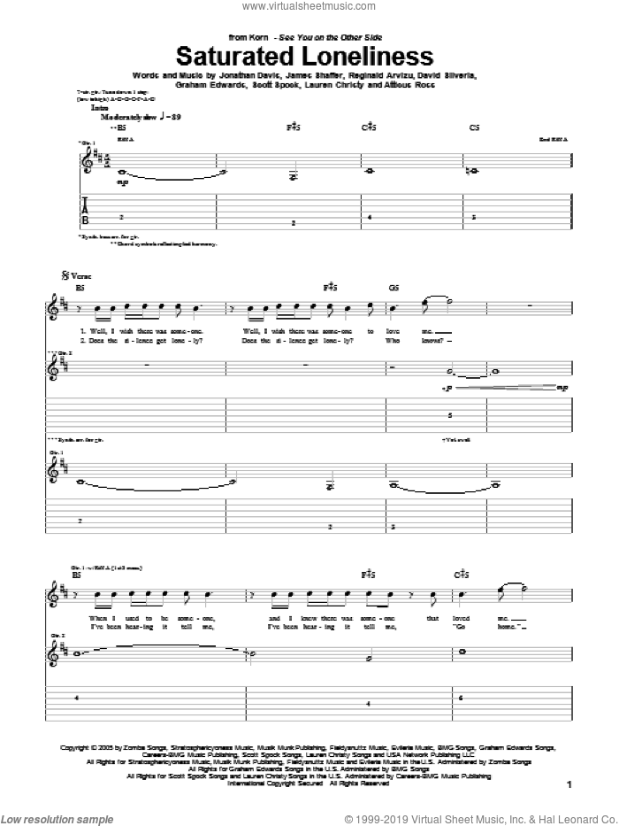 korn tablatures