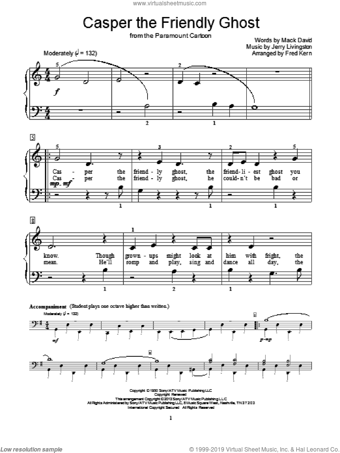 Ghost Sheet. Casper the friendly Ghost. Pastel Ghost Sheets for Piano. Каспер музыка.