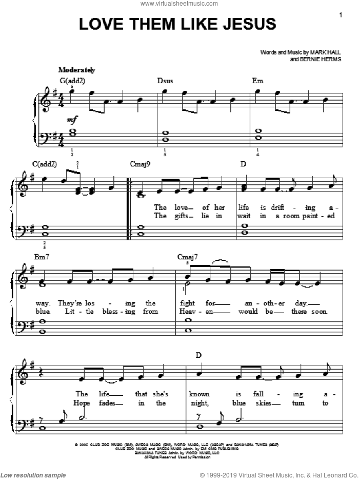 Crowns Love Them Like Jesus Sheet Music For Piano Solo Pdf