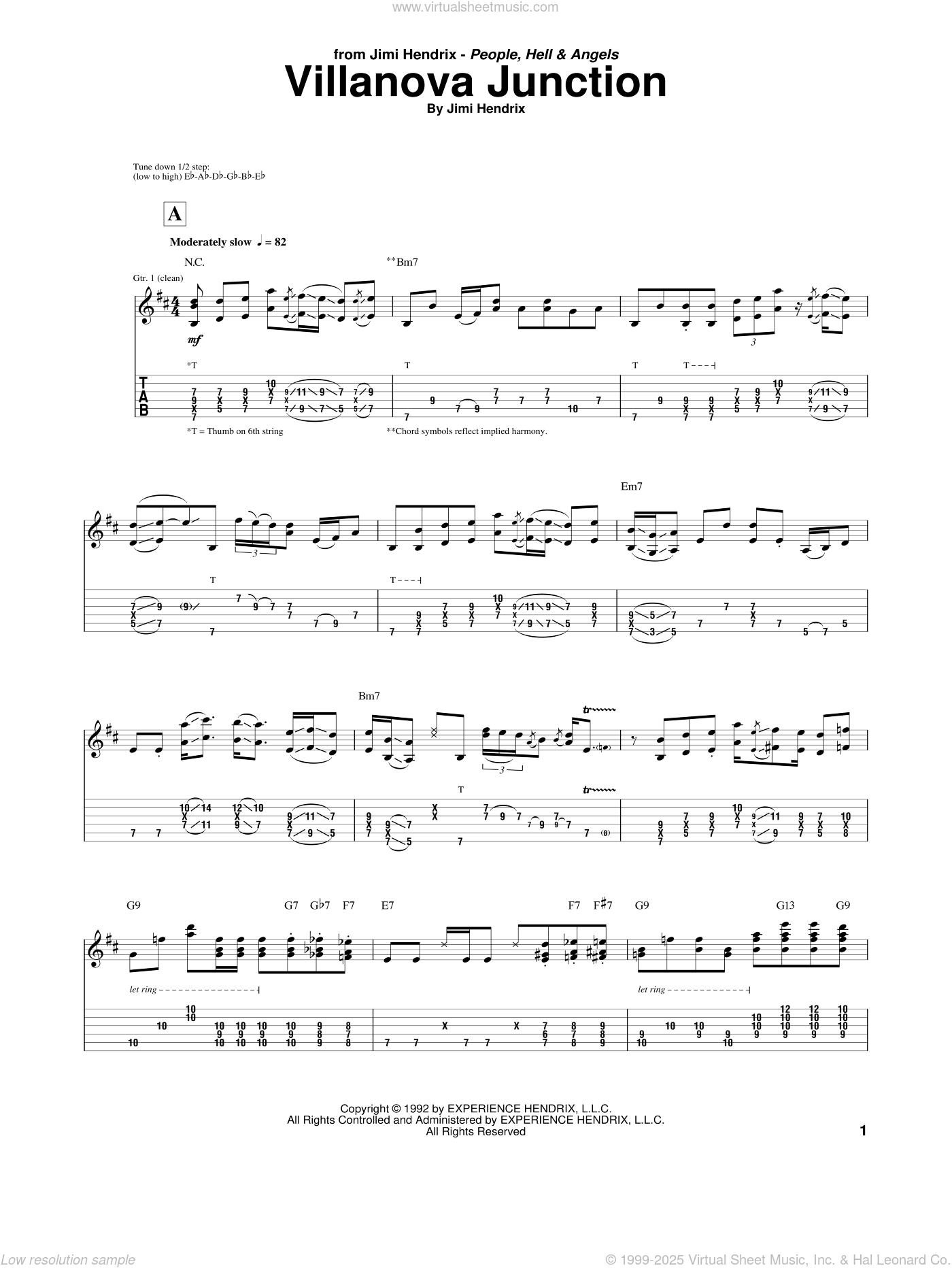 Villanova Junction sheet music for guitar (tablature) (PDF)