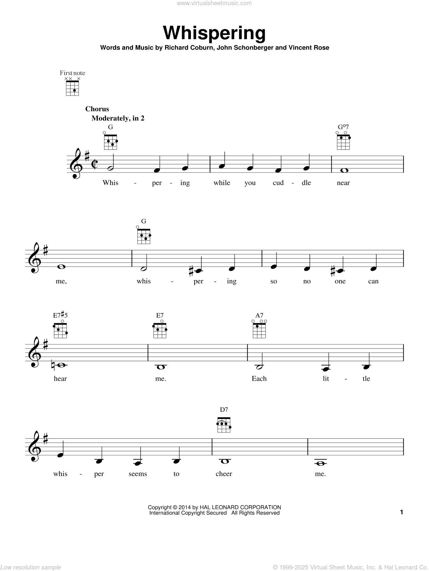 Patience sheet music for ukulele (PDF-interactive)