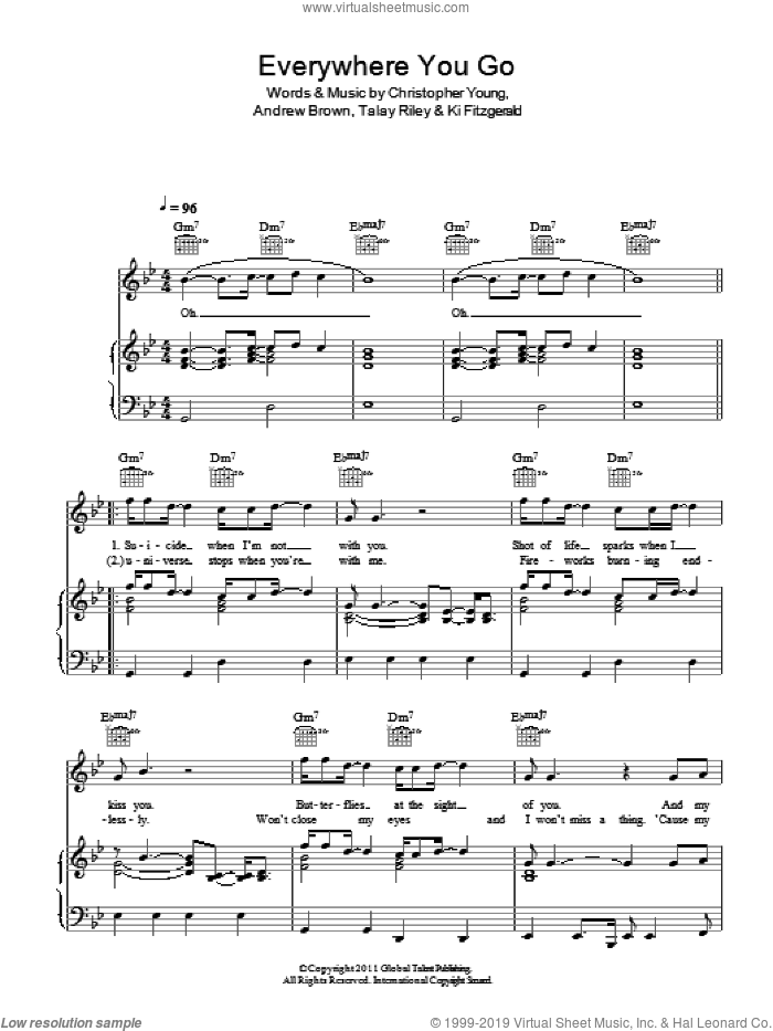 ▷ Everywhere You Go Sheet Music (Piano, Voice) - OKTAV