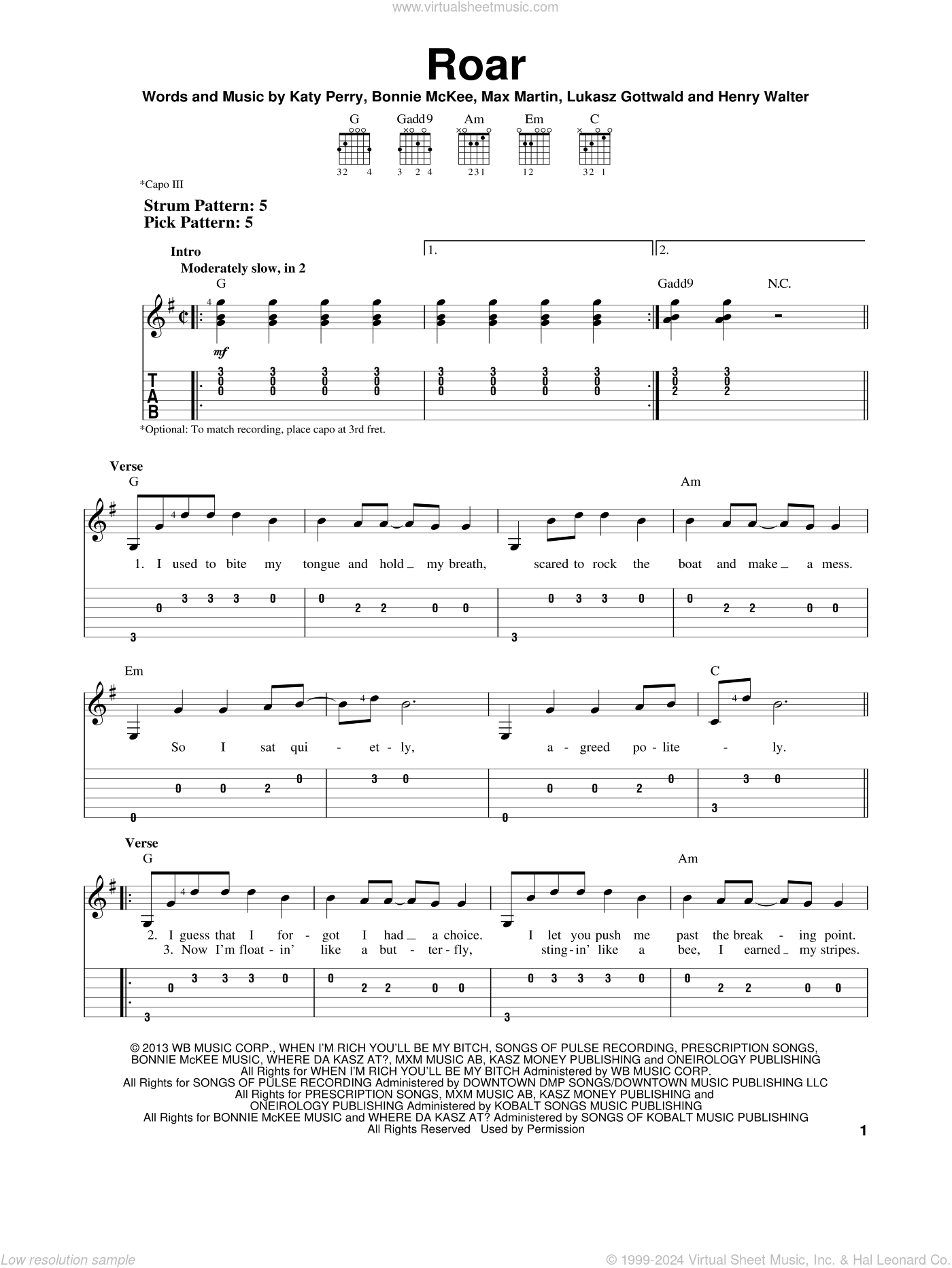 Roar Lyrics, PDF, Musical Compositions