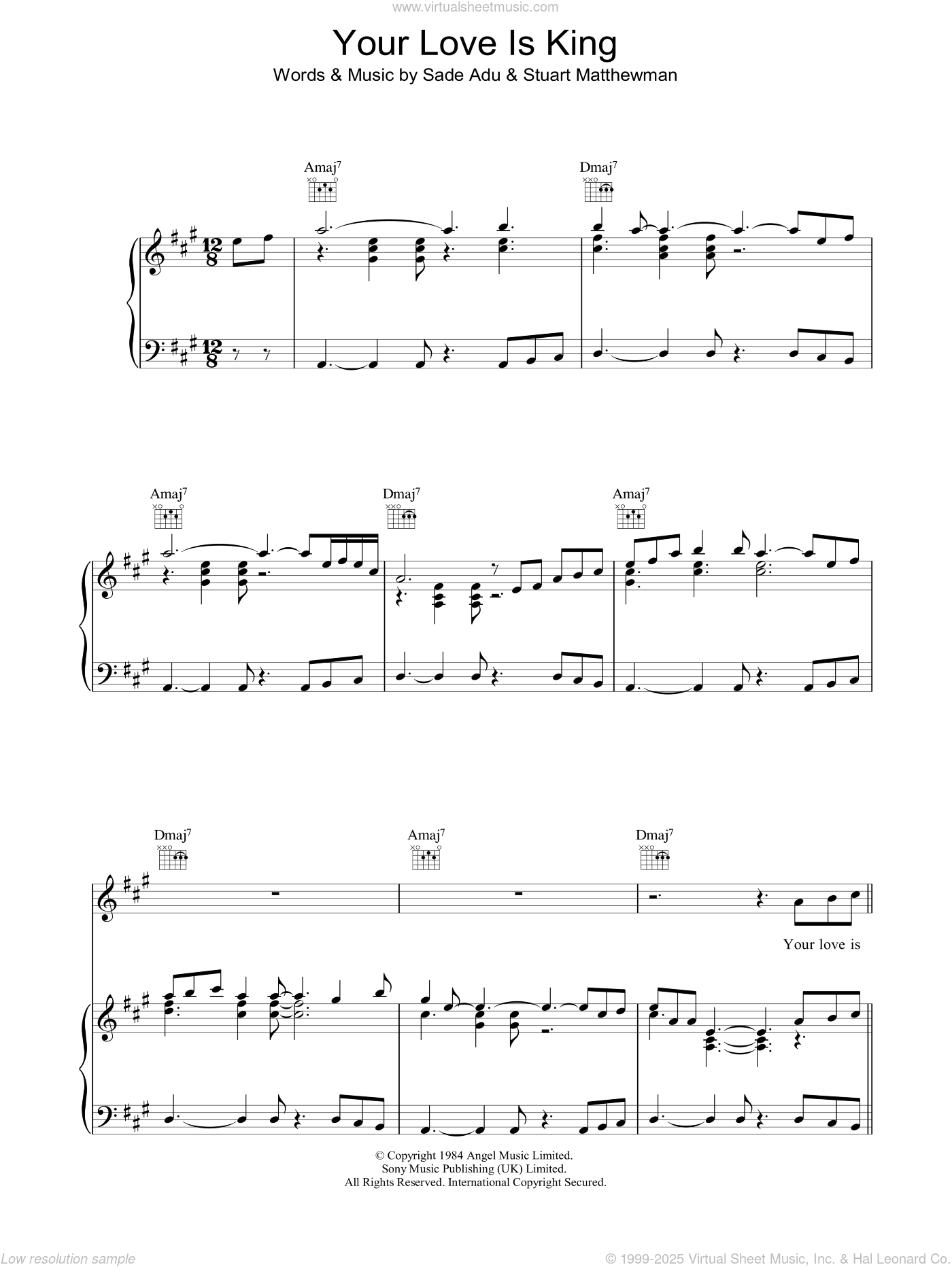 Print and Download Your Love Is King Sheet Music; Sheet Music - Download &  Print Your Love Is King