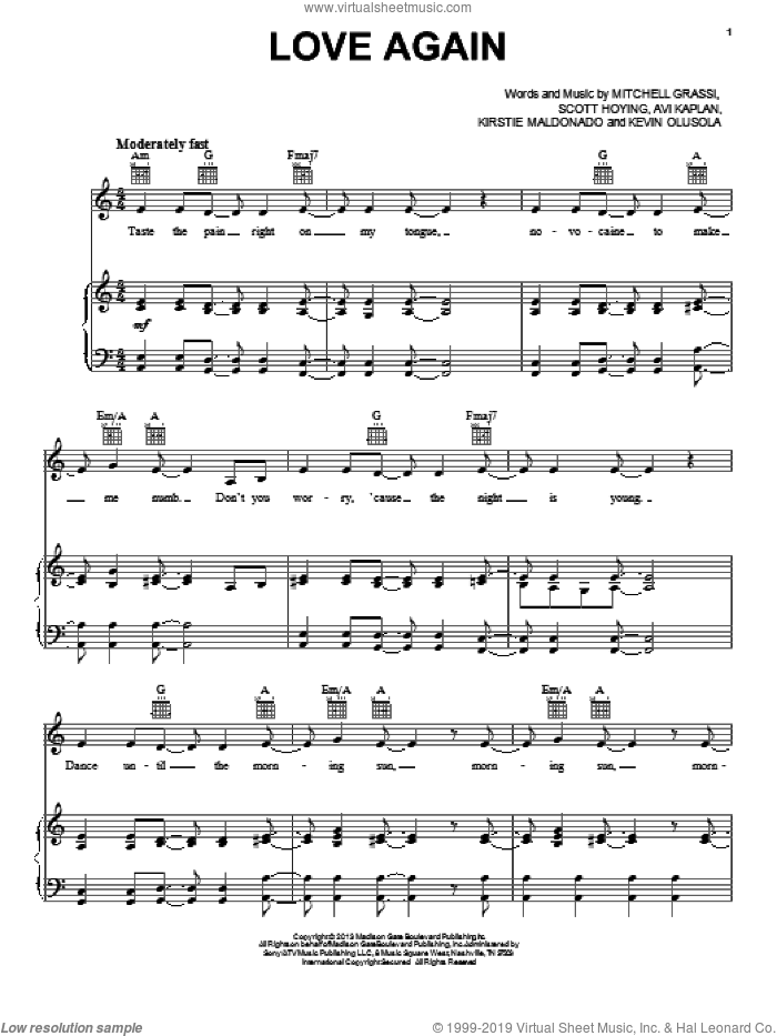 Pentatonix: Love Again sheet music for voice
