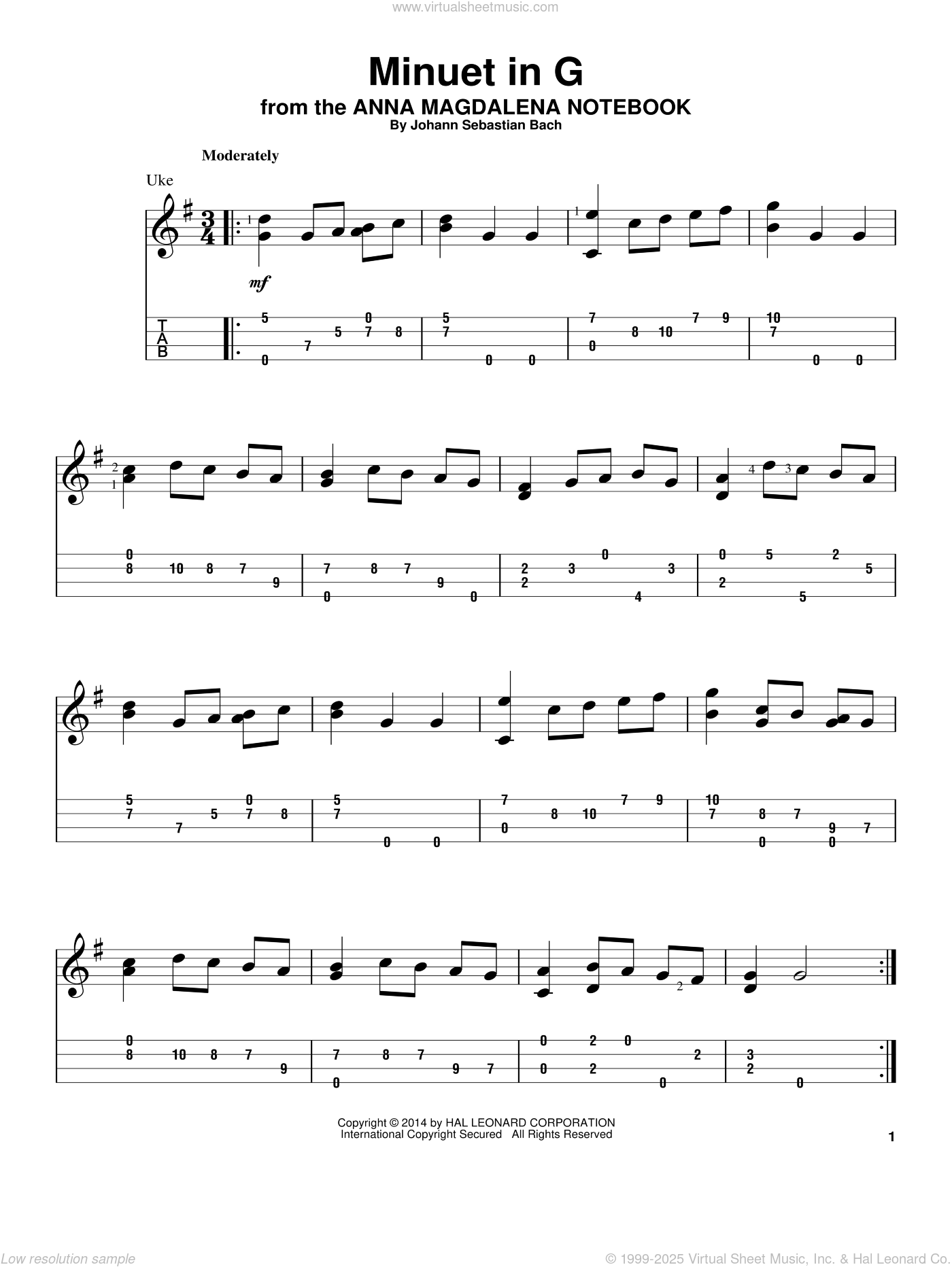 royalty free ukulele music sheet music