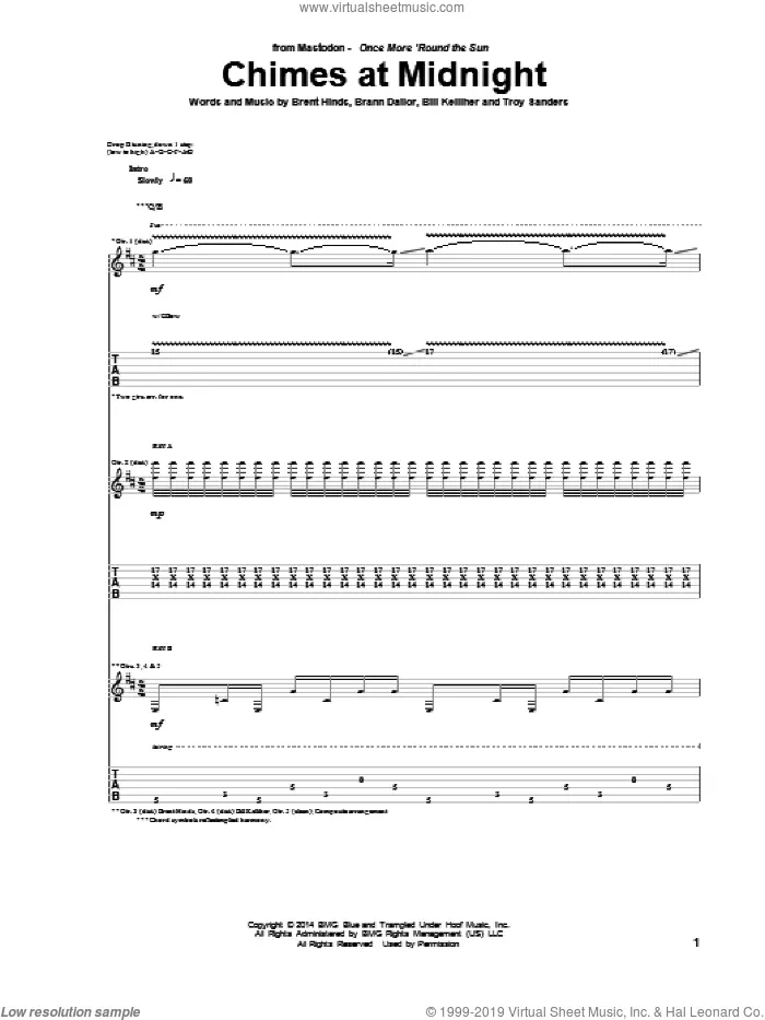 Mastodon Sheet Music to download and print