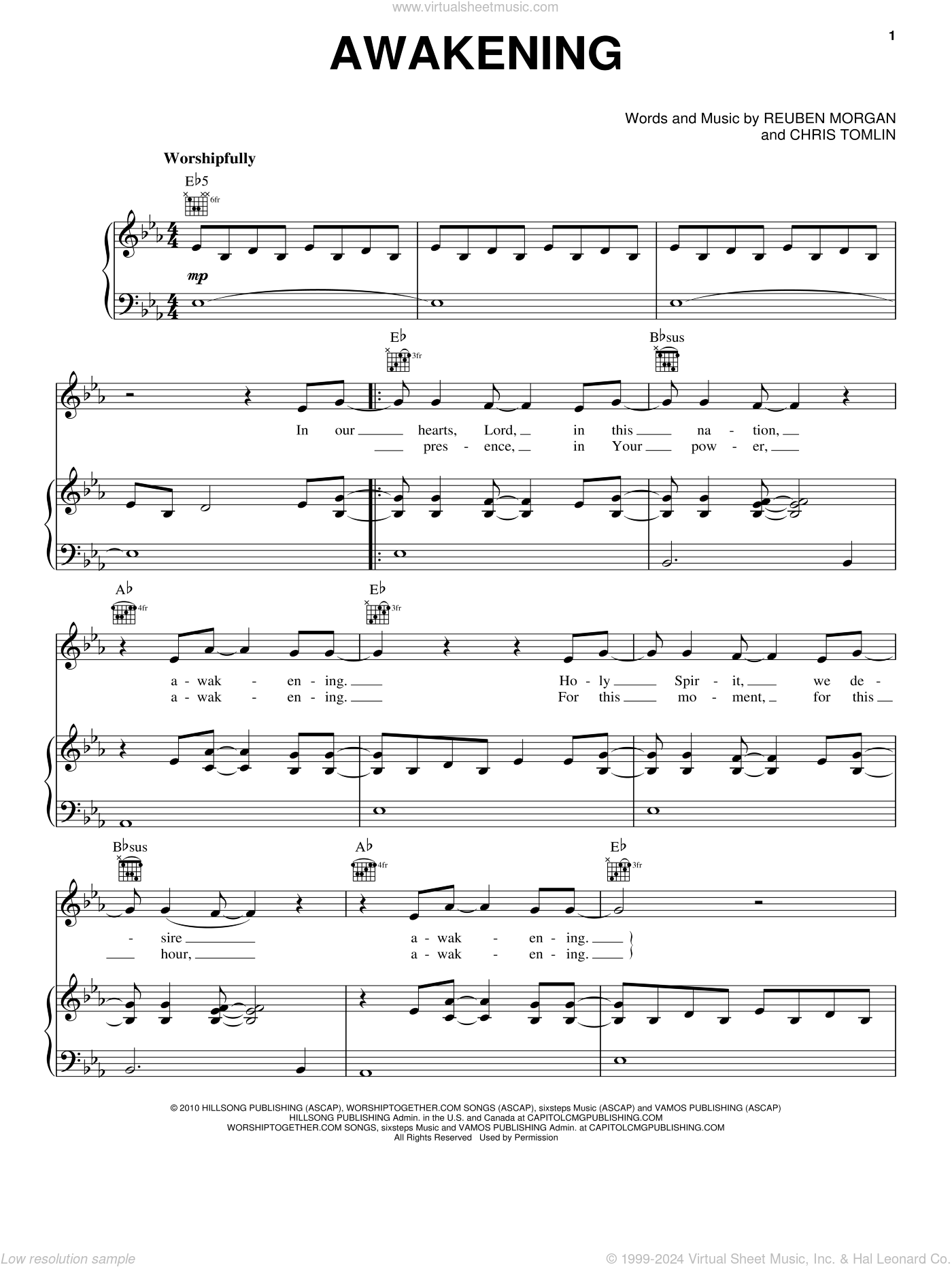 Passion Awakening Sheet Music For Voice Piano Or Guitar Pdf