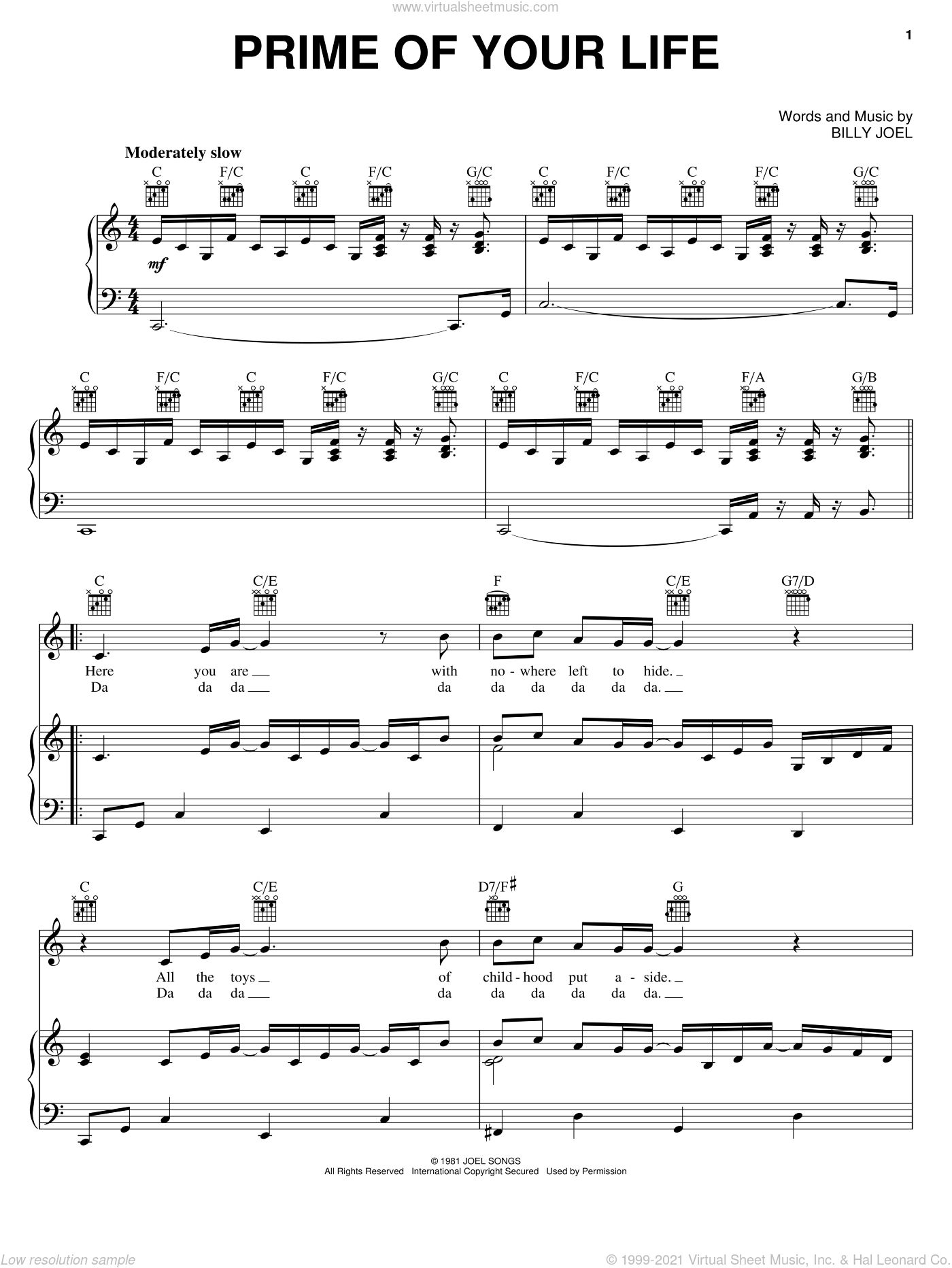 Billy Joel: Big Shot sheet music for voice, piano or guitar (PDF)