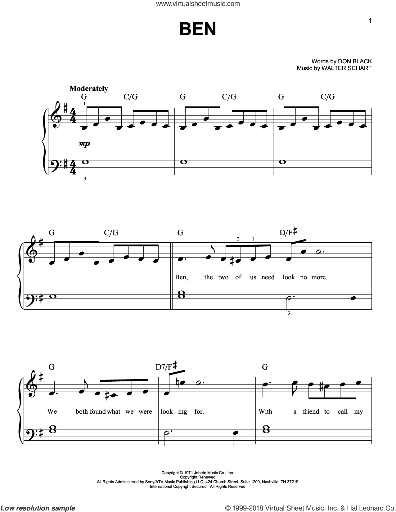 Ben 10 Sheet music for Piano (Solo) Easy