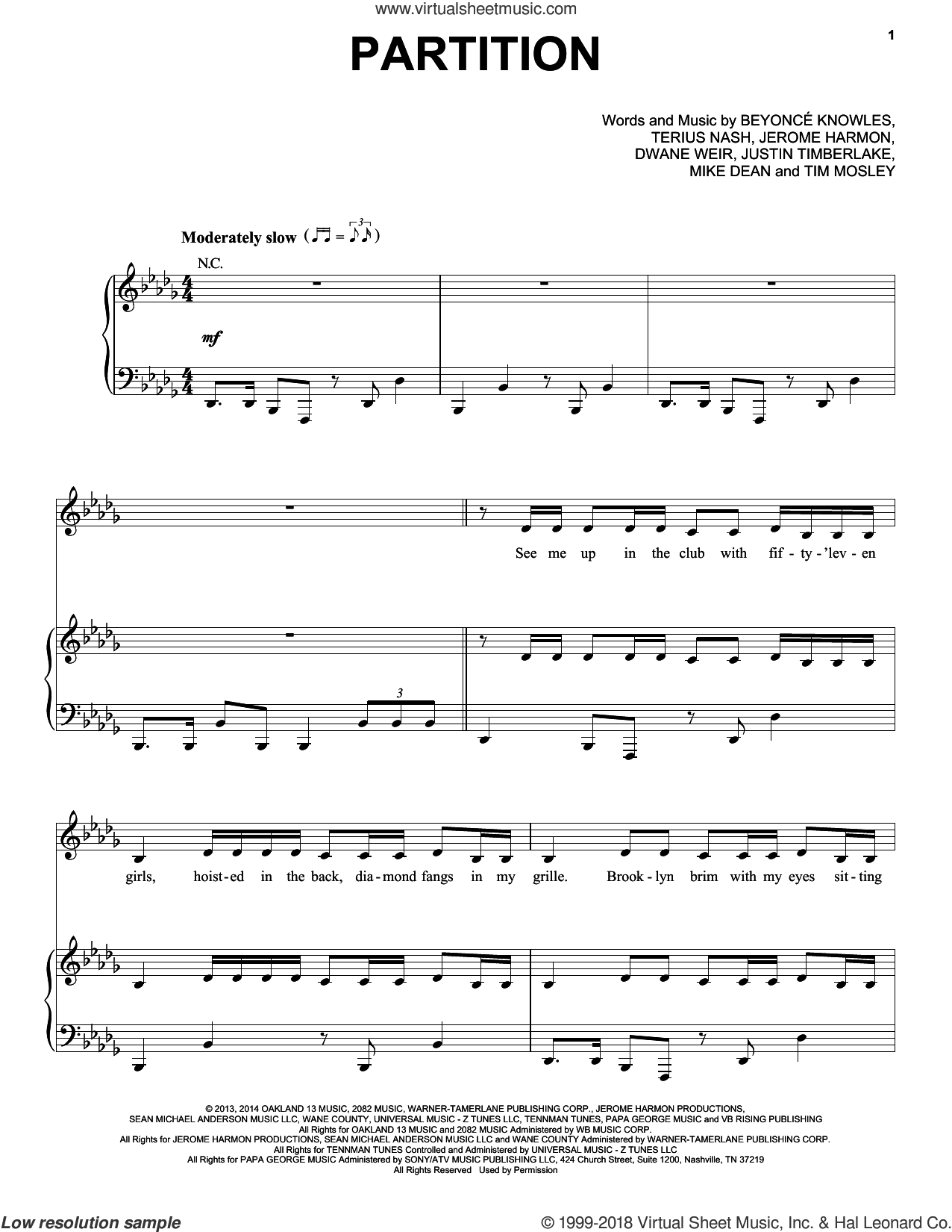 Partition sheet music for voice, piano or guitar (PDF)