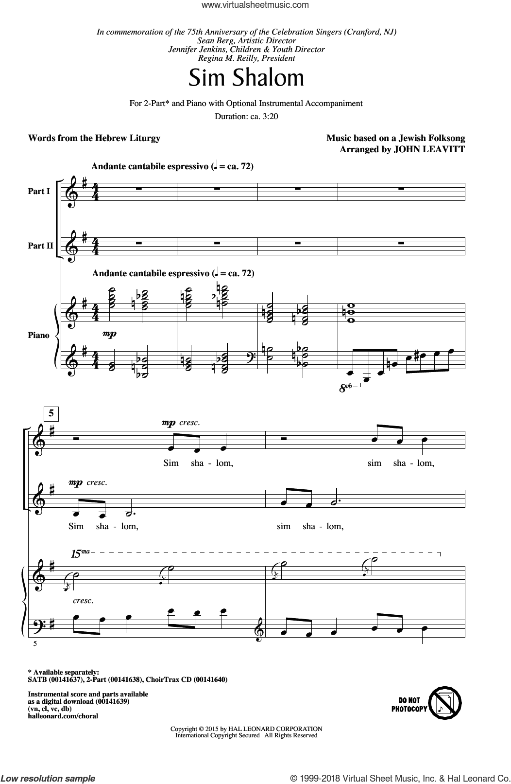 A Harvest Of Thanksgiving sheet music for choir (2-Part) (PDF)