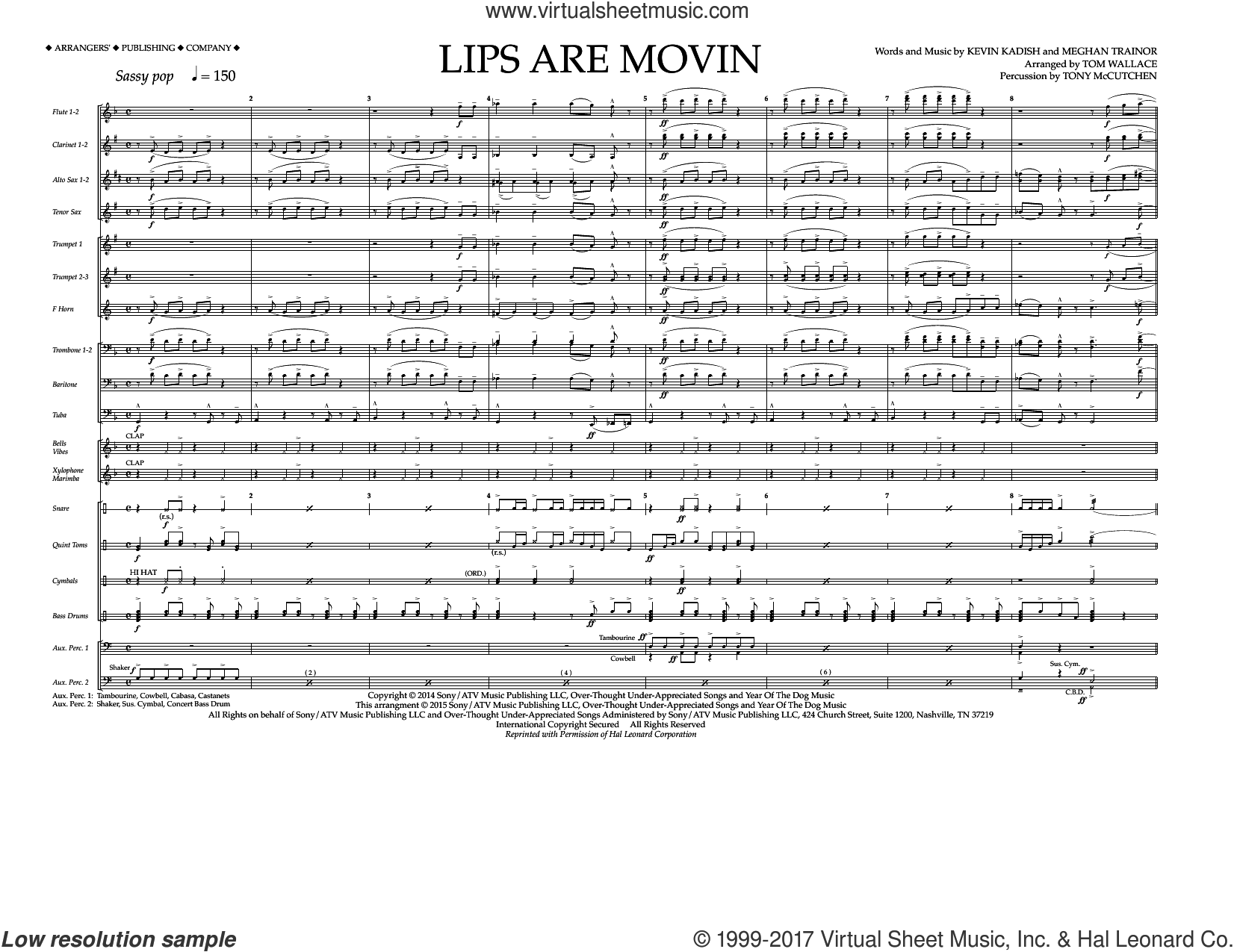 Lips Are Movin sheet music collection) for marching band