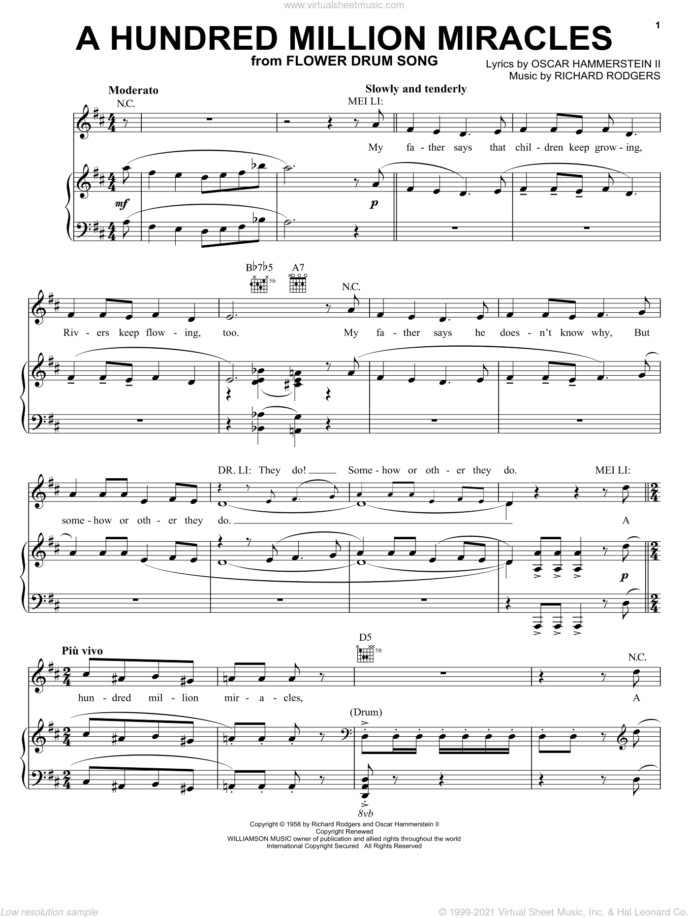 A Hundred Million Miracles Sheet Music For Voice, Piano Or Guitar