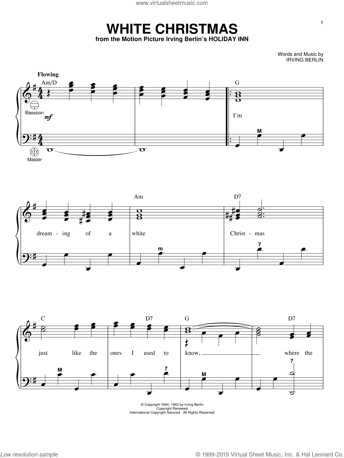 Berlin - White Christmas sheet music for accordion PDF