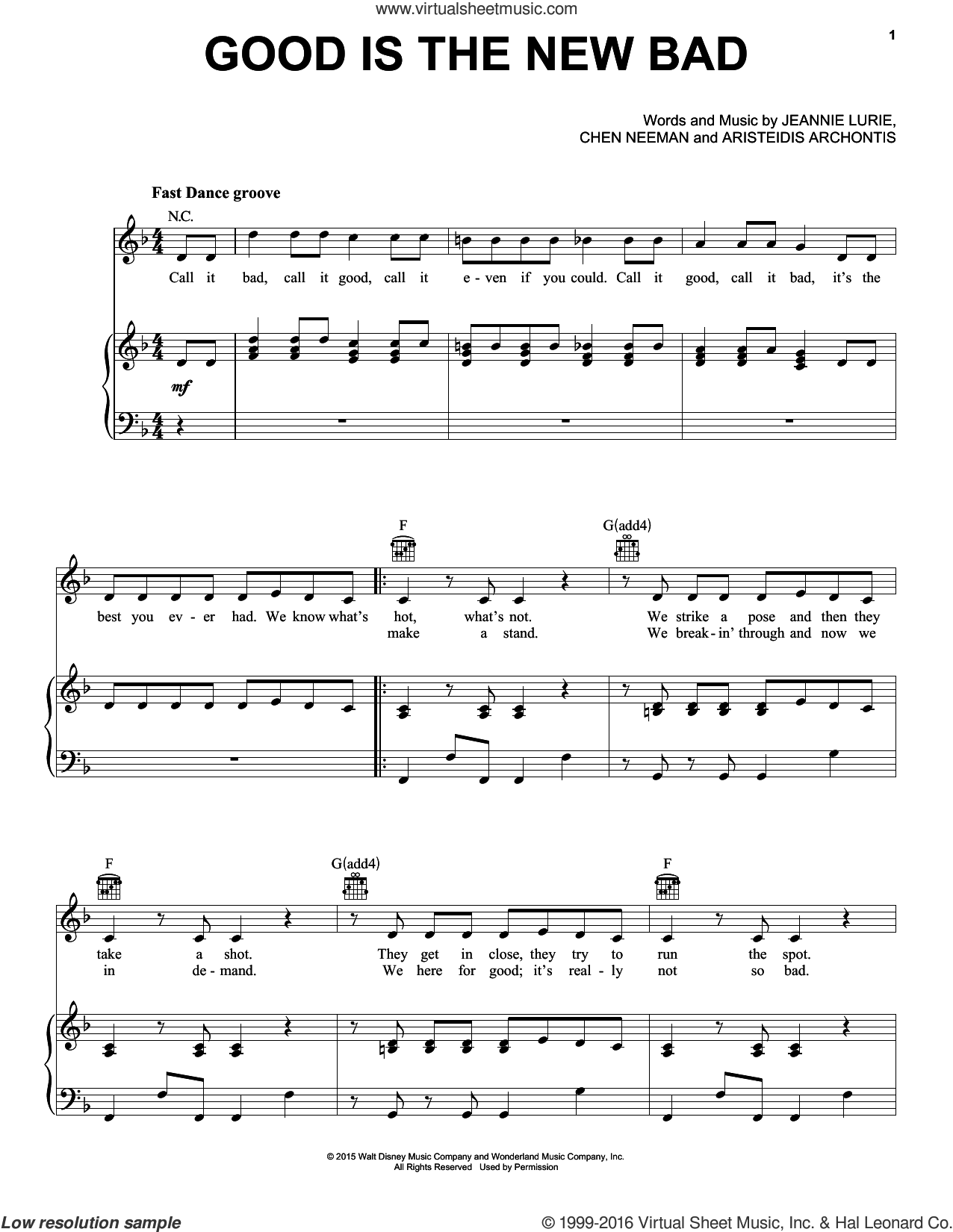 Rotten To The Core (from Disney's Descendants) sheet music for voice, piano  or guitar