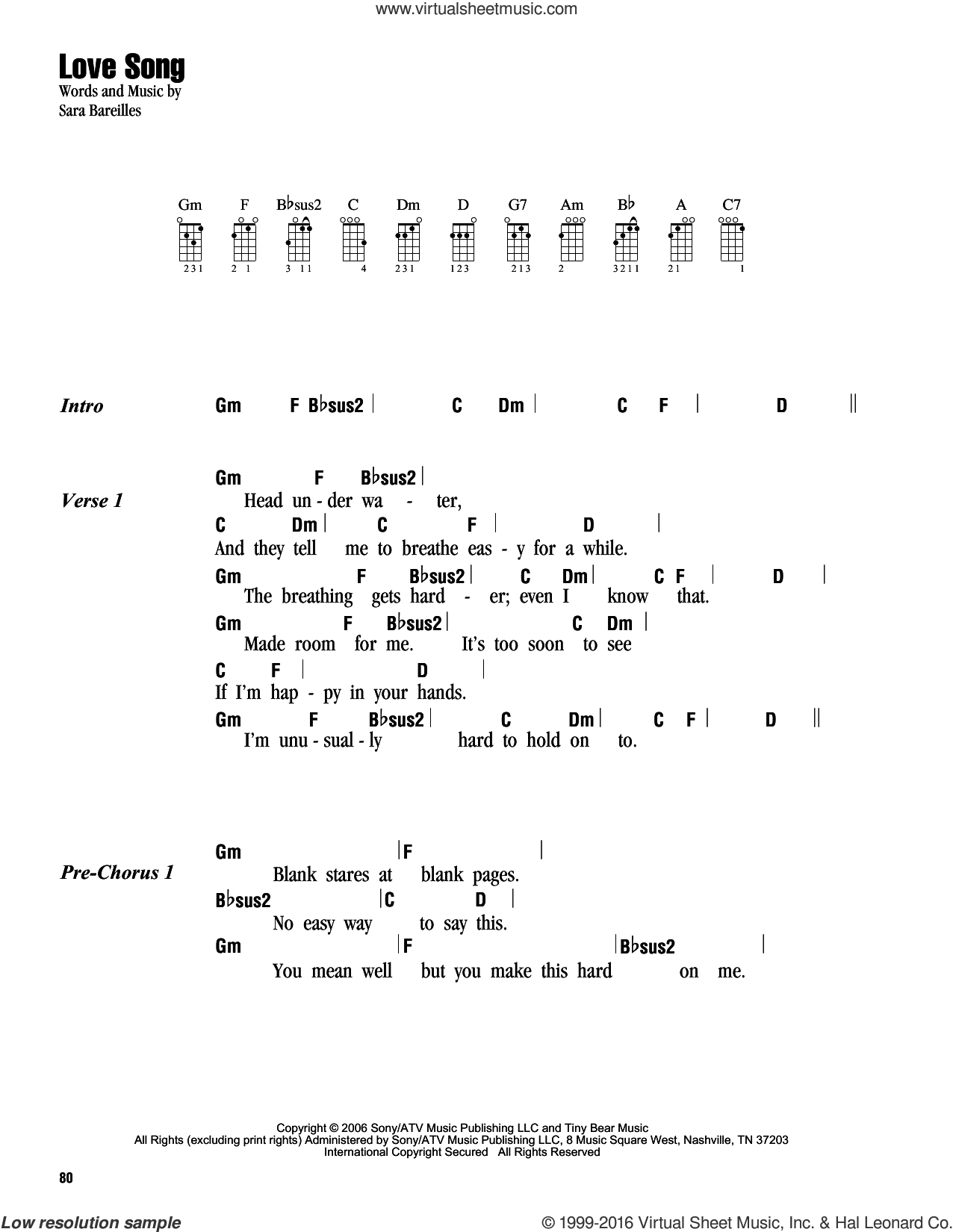 love song ukulele chords