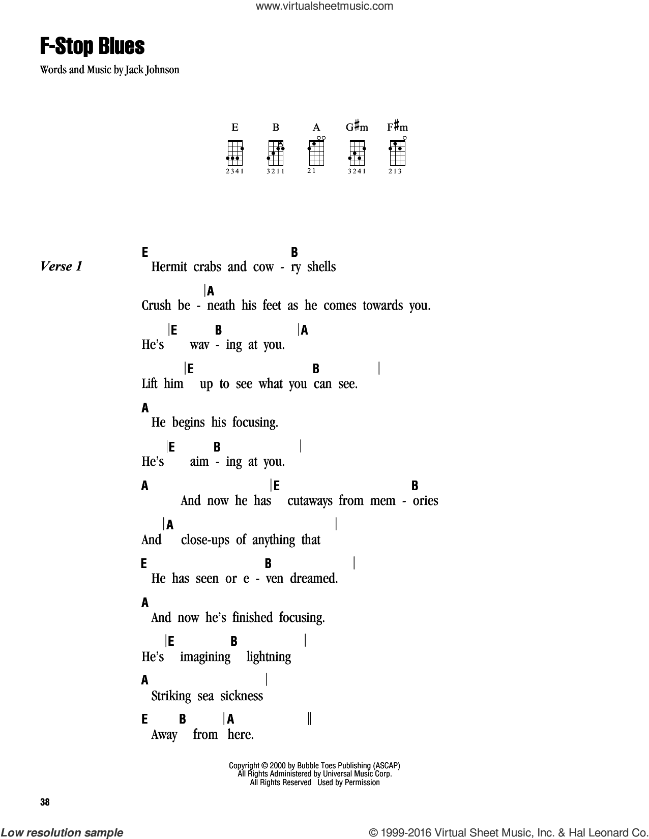 Johnson F Stop Blues Sheet Music For Ukulele Chords Pdf