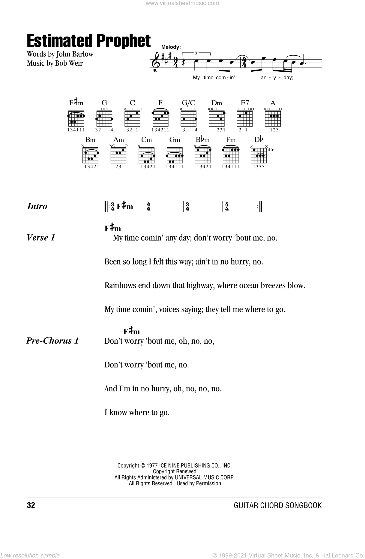 Dead Estimated Prophet Sheet Music For Guitar Chords Pdf - 