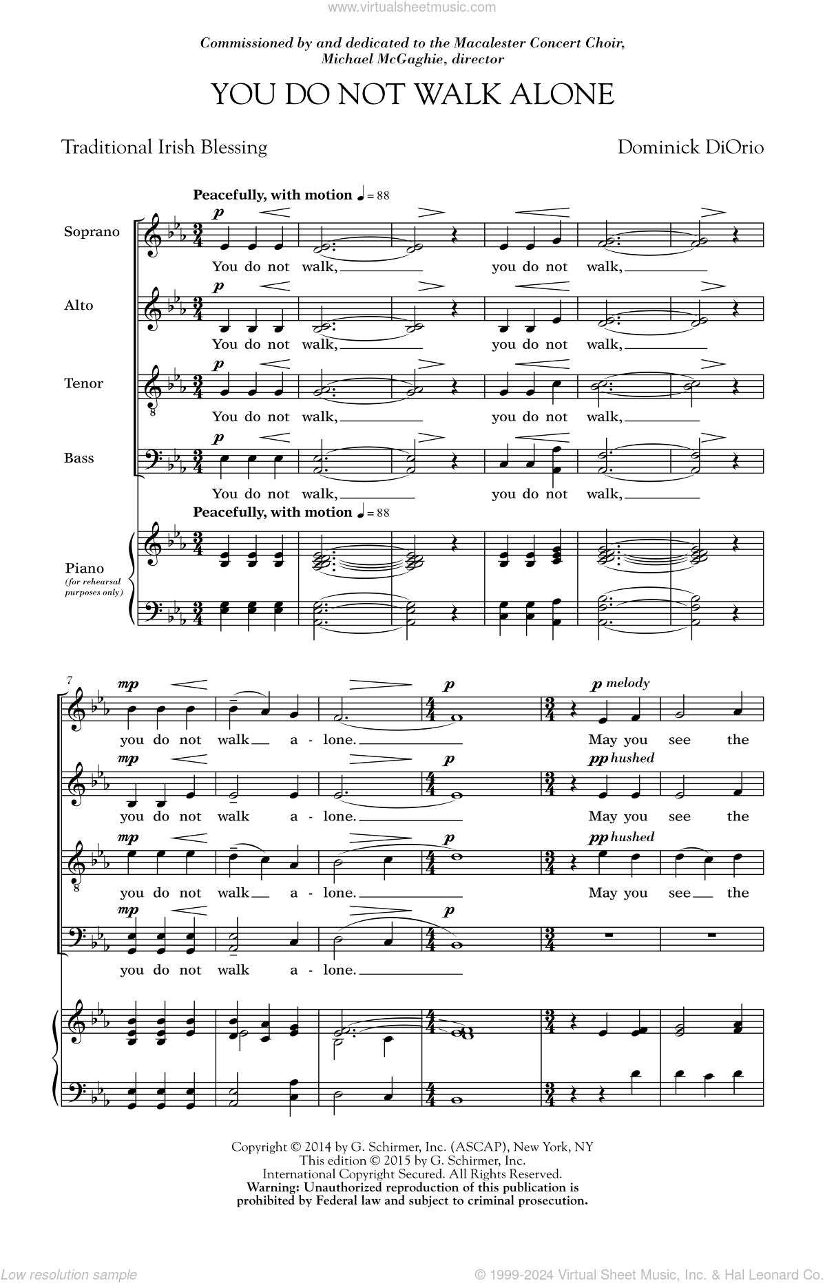 You Do Not Walk Alone sheet music for choir (SATB: soprano, alto