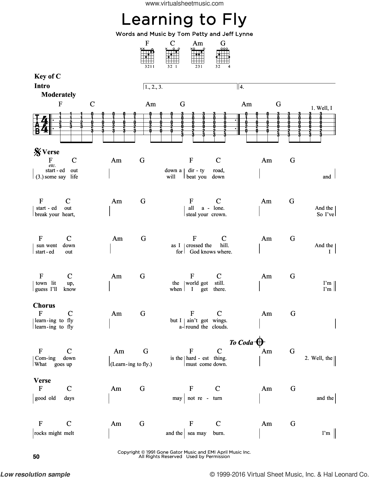 Learn To Fly Sheet Music | Foo Fighters | Guitar Tab