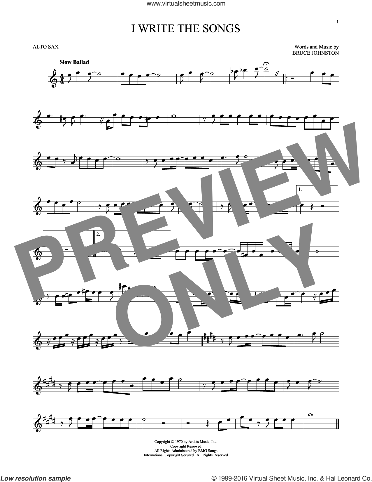 Writing for baritone sax image