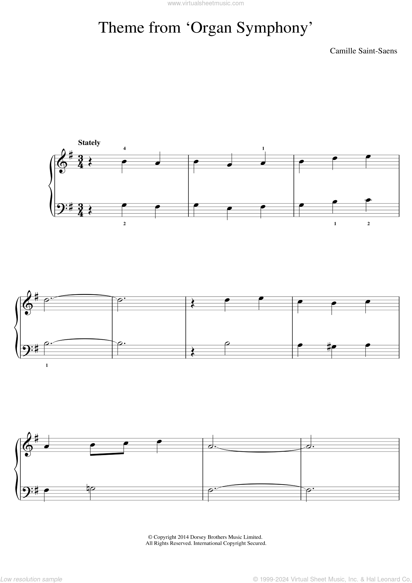 organ sheet music