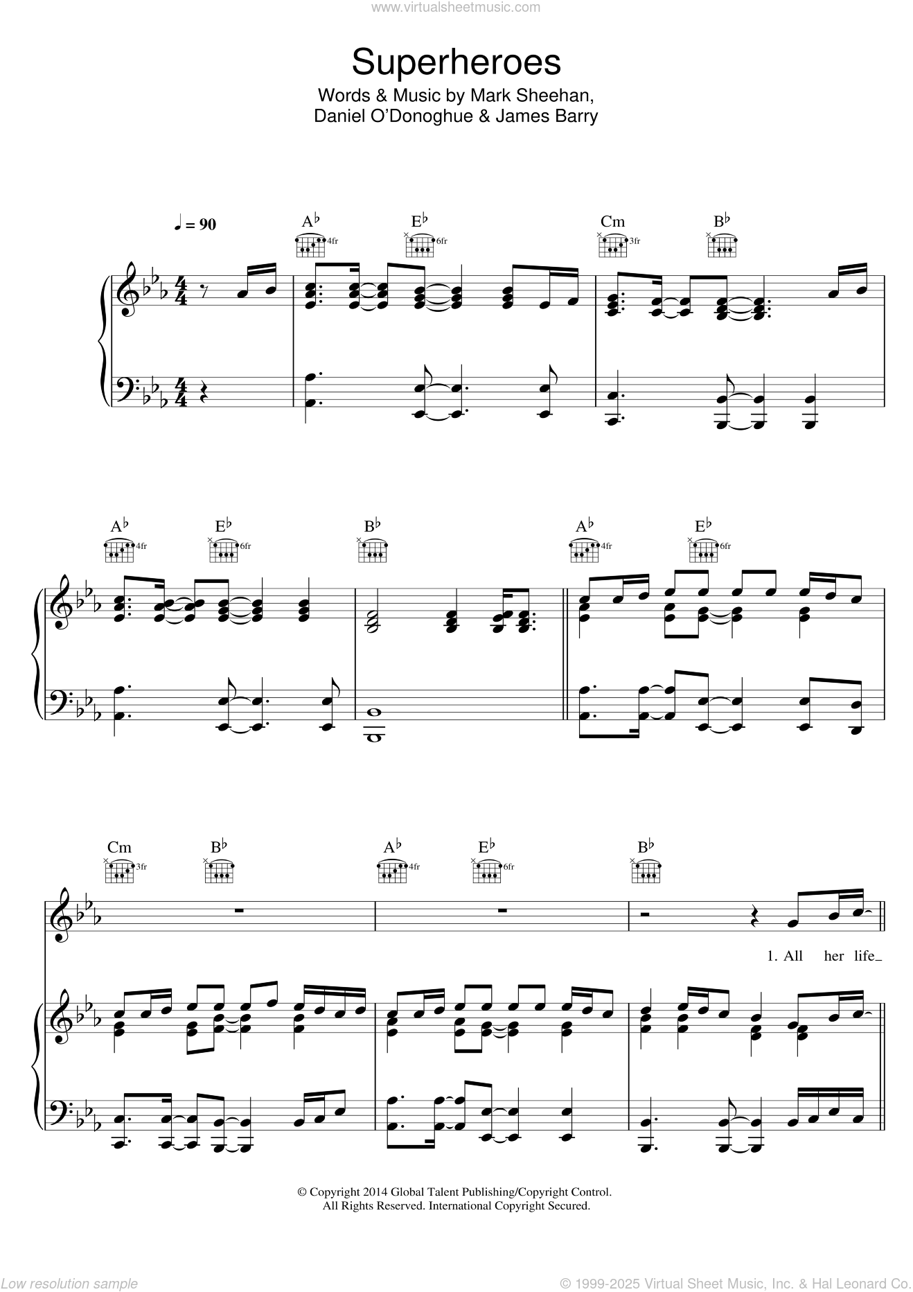 Supereroi° Sheet music for Piano, Vocals (Piano-Voice)