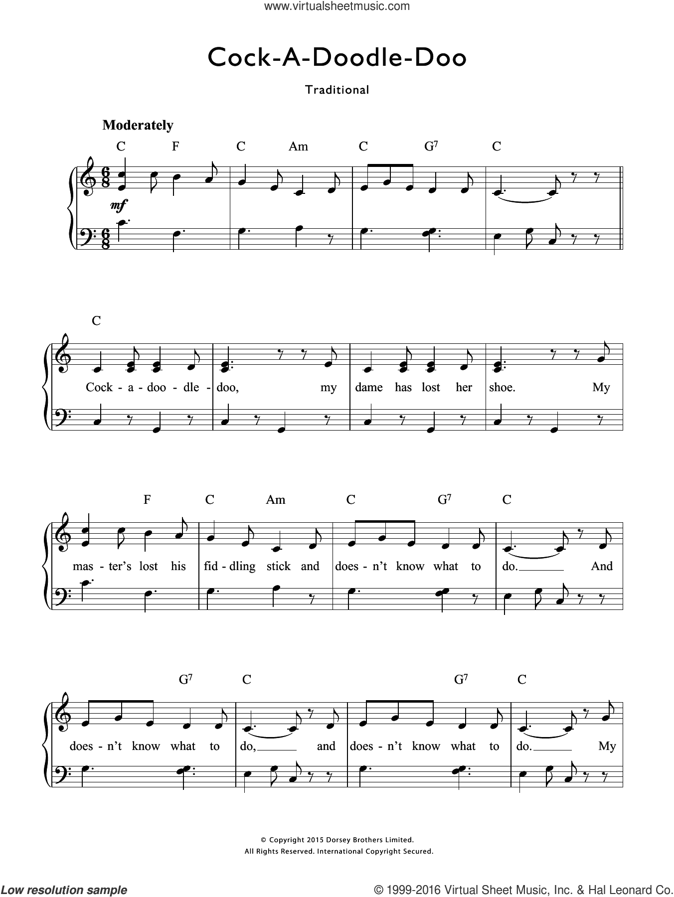 Rhyme A Doodle Doo Sheet Music For Voice And Piano Pdf Rhyme A Doodle Doo Sheet Music For Voice And Piano Pdf