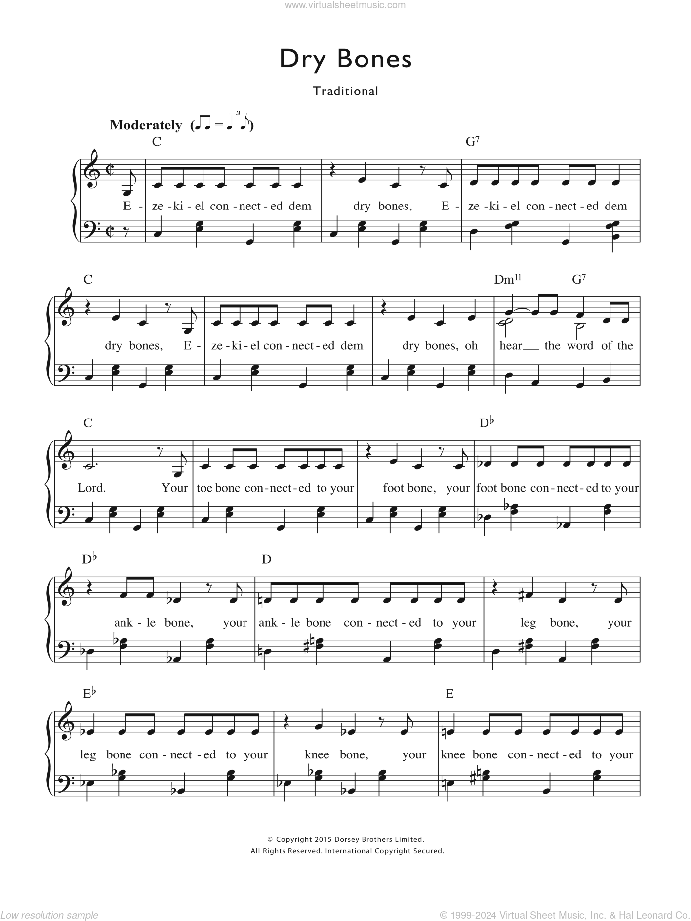 Rhyme Dry Bones Sheet Music For Voice And Piano Pdf Rhyme Dry Bones Sheet Music For Voice And Piano Pdf