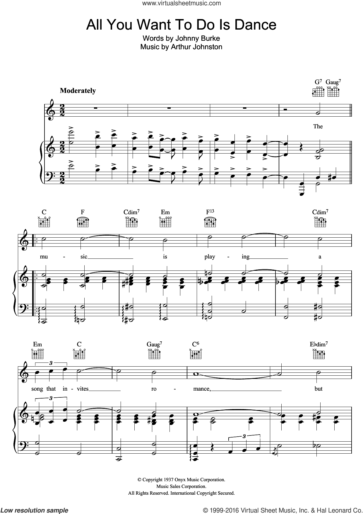 All You Want To Do Is Dance sheet music for voice, piano or guitar